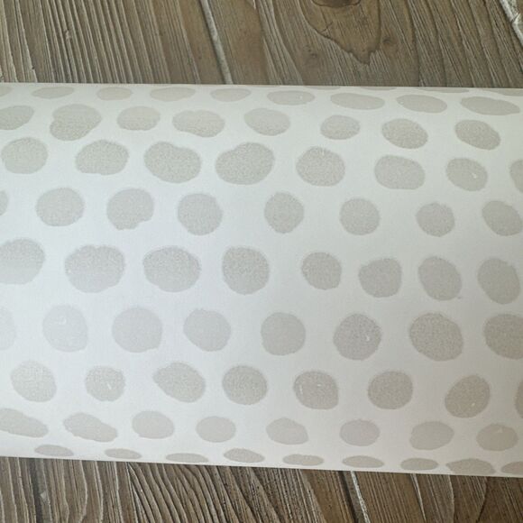 Tempaper Light Tan Moire Polka Dots Removable Peel & Stick Wallpaper - Picture 2 of 7